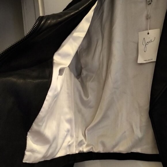 Brand New with Tags Joie Black Leather Jacket Classic and Versatile Style - Picture 14 of 16